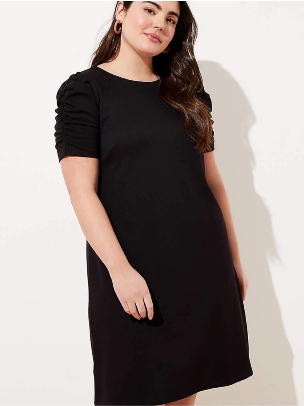 Loft Ruched Sleeve Ponte Dress - 16 NWT
